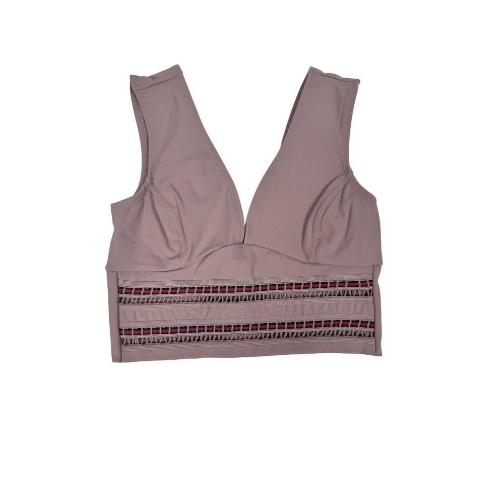 Free People Movement Yoga Crop Top Ladder Detail Mauve